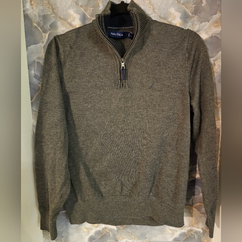 Nautica Grey quarter zip Womens Size Small